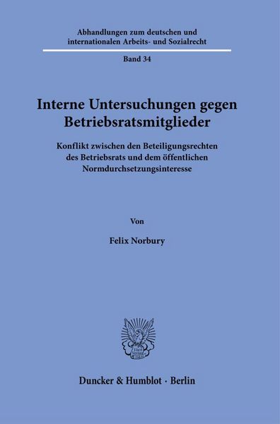 Produktbild: Interne Untersuchungen gegen Betriebsratsmitglieder