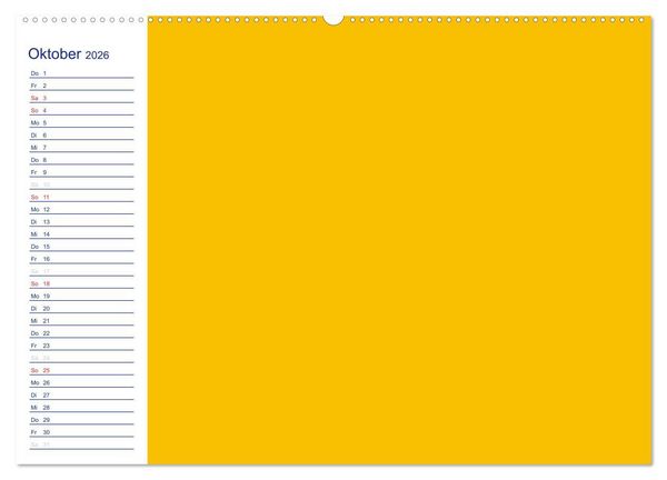 Produktbild: Farbiger Bastelkalender (Wandkalender 2026 DIN A2 quer), CALVENDO Monatskalender