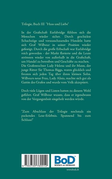 Produktbild: Der Graf von Earlsbridge, Trilogie, Band III