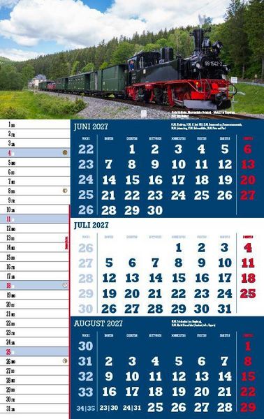 Produktbild: Drei-Monatskalender Sachsen 2027