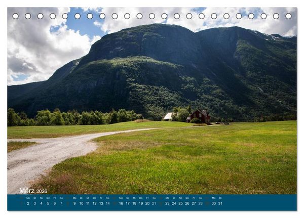Produktbild: Norwegen atemberaubende Landschaft (Tischkalender 2026 DIN A5 quer), CALVENDO Monatskalender