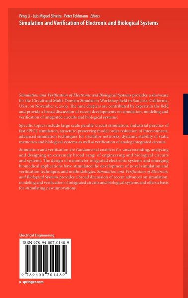 Produktbild: Simulation and Verification of Electronic and Biological Systems