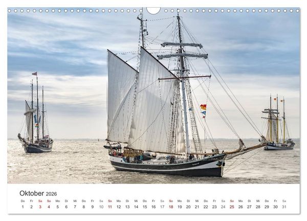 Produktbild: Nieders&auml;chsische K&uuml;ste - K&uuml;stenorte von Ostfriesland bis Bremerhaven (Wandkalender 2026 DIN A3 quer), CALVENDO Monatskalender