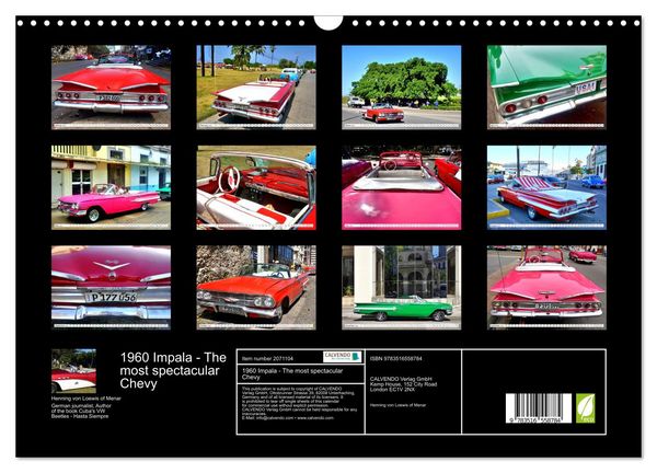 Produktbild: 1960 Impala - The most spectacular Chevy (Wall Calendar 2026 DIN A3 landscape), CALVENDO 12 Month Wall Calendar