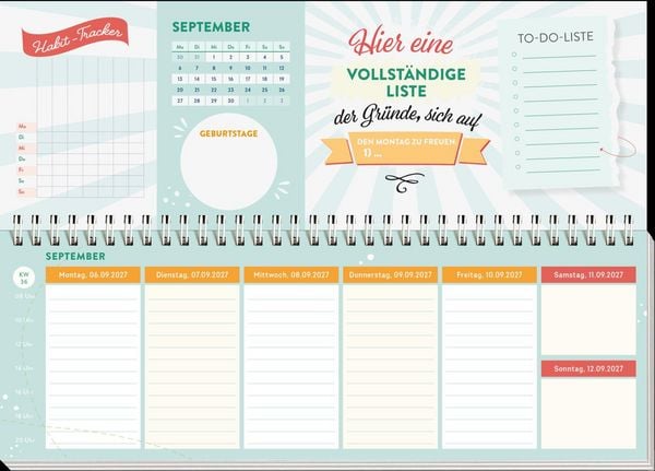 Produktbild: Tischkalender 2027 quer: Nutze den Tag! Es sei denn, er ist bl&ouml;d, dann nutze den n&auml;chsten