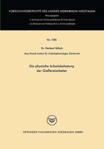 Produktbild: Die physische Arbeitsbelastung der Gie&szlig;ereiarbeiter