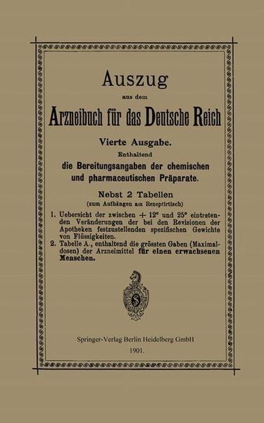 Produktbild: Auszug aus dem Arzneibuch f&uuml;r das Deutsche Reich
