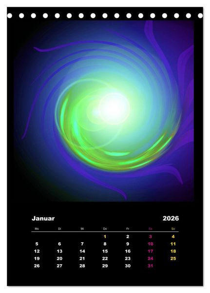 Produktbild: Energie-Spiralen 2026 (Tischkalender 2026 DIN A5 hoch), CALVENDO Monatskalender