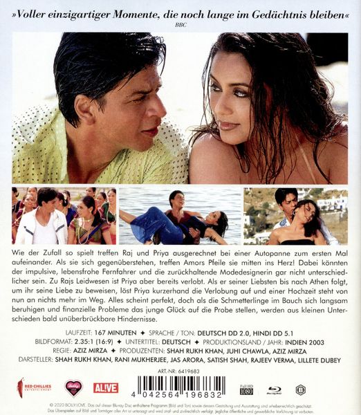 Produktbild: Wohin das Schicksal uns f&uuml;hrt - Chalte Chalte (Shah Rukh Khan Classics)