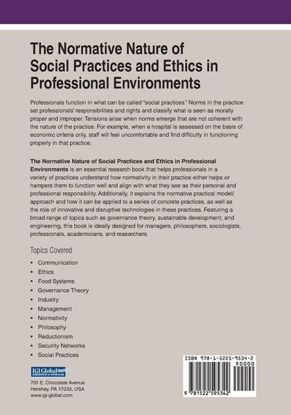 Produktbild: The Normative Nature of Social Practices and Ethics in Professional Environments