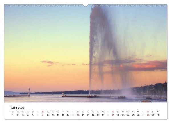 Produktbild: Gen&egrave;ve Points de vue (Calendrier mural 2026 DIN A2 vertical) calendrier de bureau