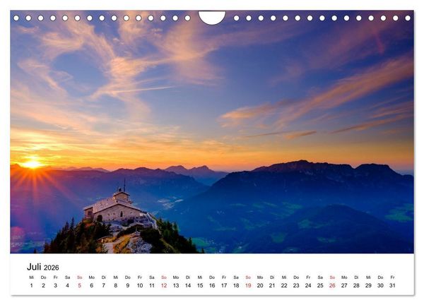 Produktbild: Berchtesgadener Berge im Licht (Wandkalender 2026 DIN A4 quer), CALVENDO Monatskalender