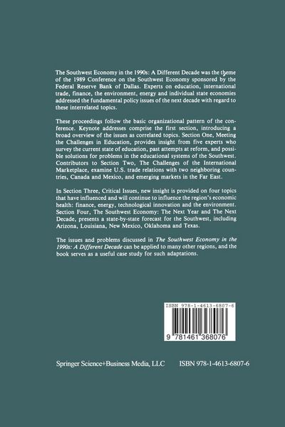 Produktbild: The Southwest Economy in the 1990s: A Different Decade