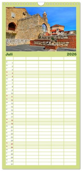 Produktbild: Familienplaner 2026 - SPLIT Kroatien - Dalmatien mit 5 Spalten (Wandkalender, 21 x 45 cm) CALVENDO