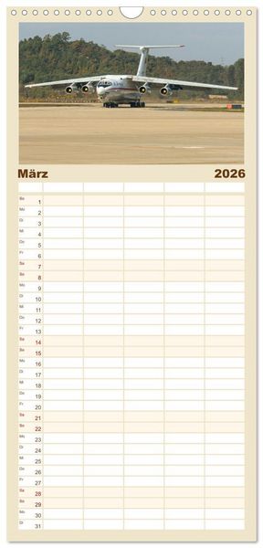 Produktbild: Familienplaner 2026 - Klassiker der L&uuml;fte mit 5 Spalten (Wandkalender, 21 x 45 cm) CALVENDO