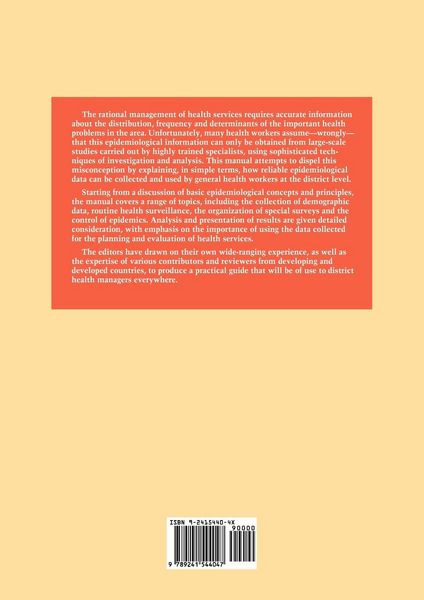 Produktbild: Manual of Epidemiology for District Health Management