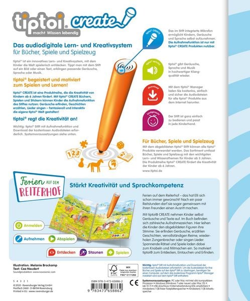 Produktbild: Tiptoi® CREATE Ferien auf dem Reiterhof
