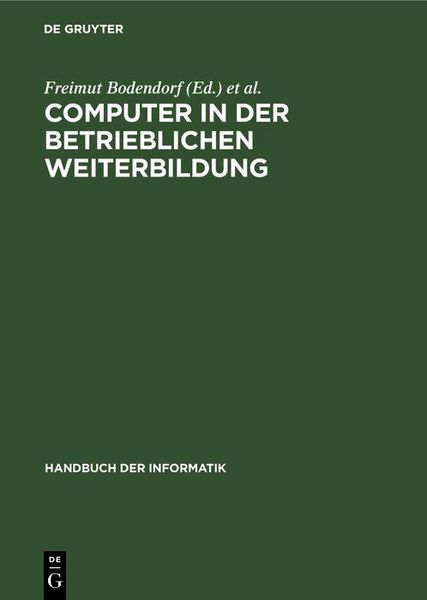 Produktbild: Computer in der betrieblichen Weiterbildung