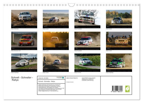 Produktbild: Schnell - Schneller - Rallye (Wandkalender 2026 DIN A3 quer), CALVENDO Monatskalender