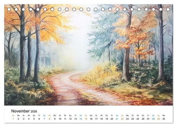 Produktbild: Bucolische Landschaften (Tischkalender 2026 DIN A5 quer), CALVENDO Monatskalender