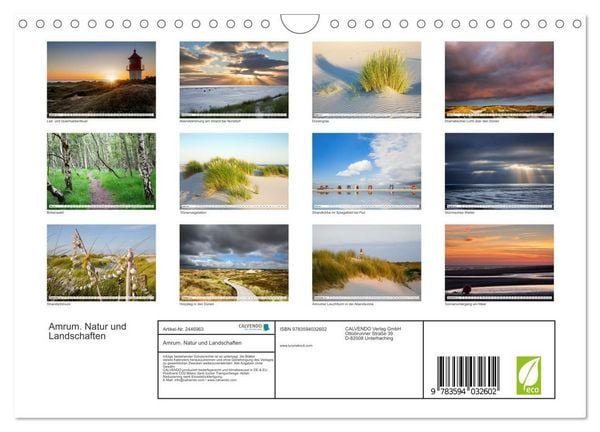Produktbild: Amrum. Natur und Landschaften (Wandkalender 2027 DIN A4 quer), CALVENDO Monatskalender