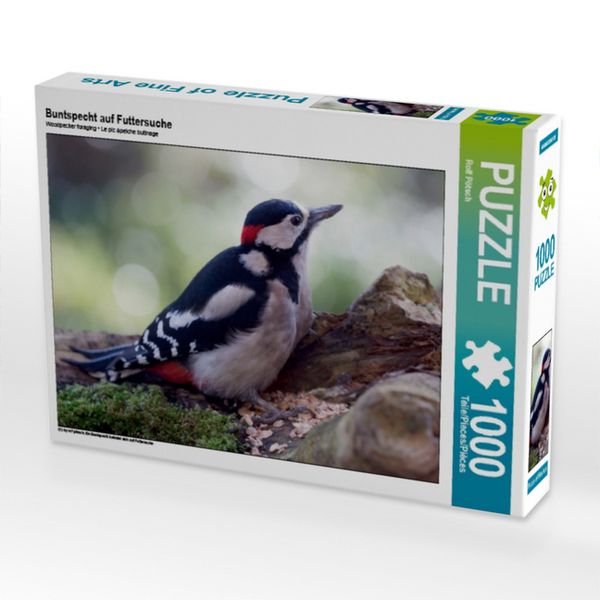 Produktbild: CALVENDO Puzzle Buntspecht auf Futtersuche | 1000 Teile Lege-Gr&ouml;&szlig;e 64x48cm Foto-Puzzle f&uuml;r gl&uuml;ckliche Stunden