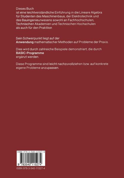 Produktbild: Matrizenrechnung f&uuml;r Ingenieure