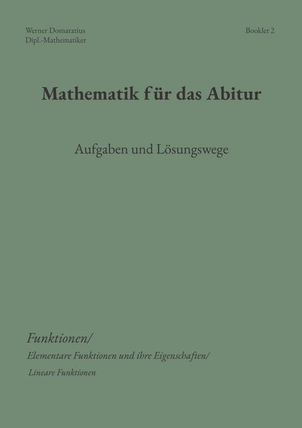 Produktbild: Mathematik f&uuml;r das Abitur