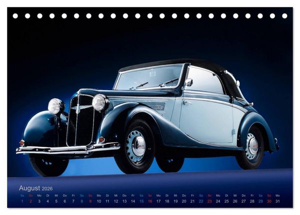 Produktbild: Zeitlose &Auml;sthetik Oldtimer-Fotografien von Wolf Kloss (Tischkalender 2026 DIN A5 quer), CALVENDO Monatskalender