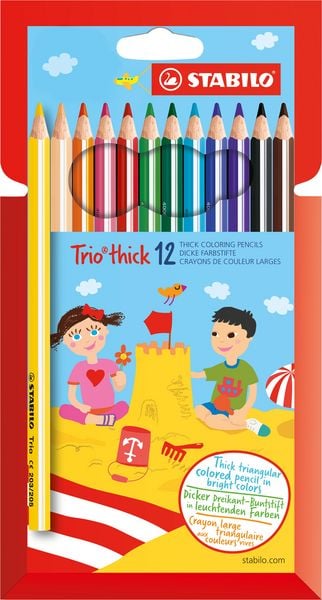 Produktbild: STABILO  Dreikant-Buntstift - Trio dick - 12er Pack - mit 12 verschiedenen Farben