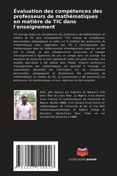 Produktbild: &Eacute;valuation des comp&eacute;tences des professeurs de math&eacute;matiques en mati&egrave;re de TIC dans l'enseignement