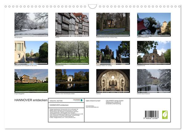 Produktbild: HANNOVER entdecken (Wandkalender 2026 DIN A3 quer), CALVENDO Monatskalender