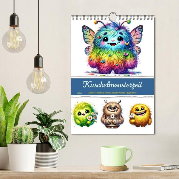 Produktbild: Kuschelmonsterzeit (Wandkalender 2026 DIN A4 hoch), CALVENDO Monatskalender