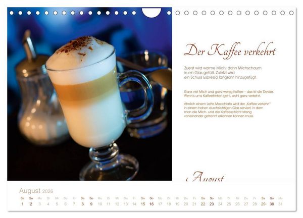Produktbild: Wiener Kaffeerezepte (Wandkalender 2026 DIN A4 quer), CALVENDO Monatskalender