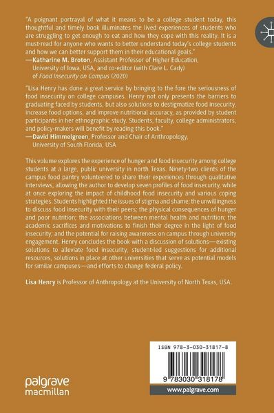Produktbild: Experiences of Hunger and Food Insecurity in College