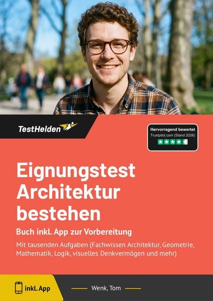 Produktbild: Eignungstest Architektur bestehen: Buch inkl. App zur Vorbereitung