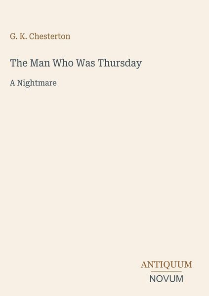 Produktbild: The Man Who Was Thursday