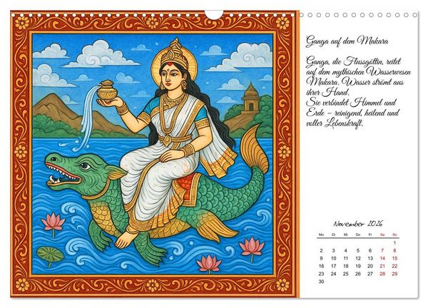 Produktbild: G&ouml;tterwelten des Hinduismus (Wandkalender 2026 DIN A3 quer), CALVENDO Monatskalender
