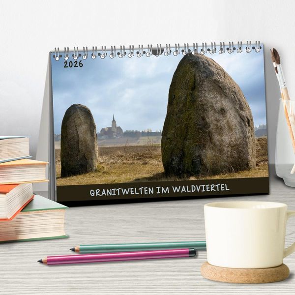 Produktbild: Granitwelten im Waldviertel (Tischkalender 2026 DIN A5 quer), CALVENDO Monatskalender