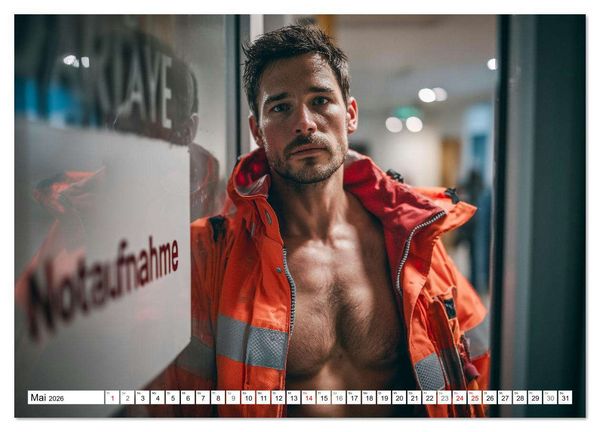 Produktbild: SEXY &Auml;RZTE - M&auml;nnlich, muskul&ouml;s und einsatzbereit (Wandkalender 2026 DIN A2 quer), CALVENDO Monatskalender