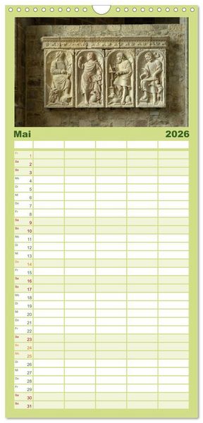 Produktbild: Familienplaner 2026 - Welterbe Mont-Saint-Michel mit 5 Spalten (Wandkalender, 21 x 45 cm) CALVENDO
