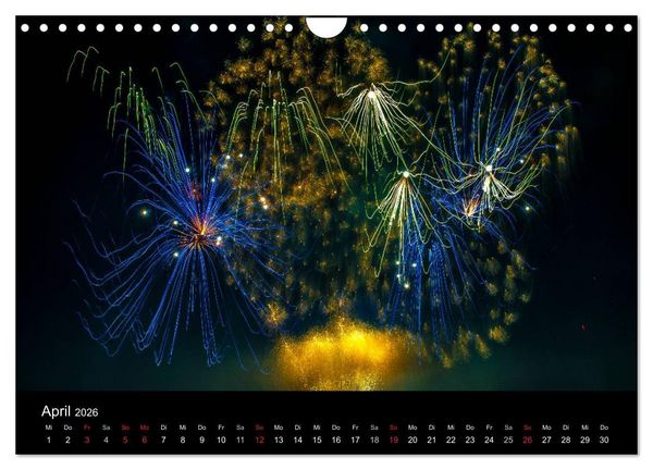 Produktbild: Das Feuerwerk (Wandkalender 2026 DIN A4 quer), CALVENDO Monatskalender