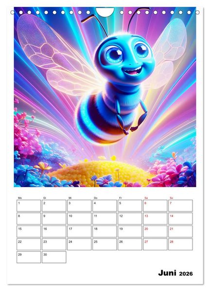Produktbild: Heitere Insektenwelt (Wandkalender 2026 DIN A4 hoch), CALVENDO Monatskalender