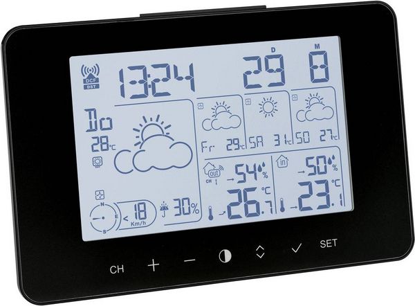 TFA Dostmann 35.1156.01 Funk-Wetterstation Vorhersage für 4 Tage Anzahl Sensoren max. 3St.