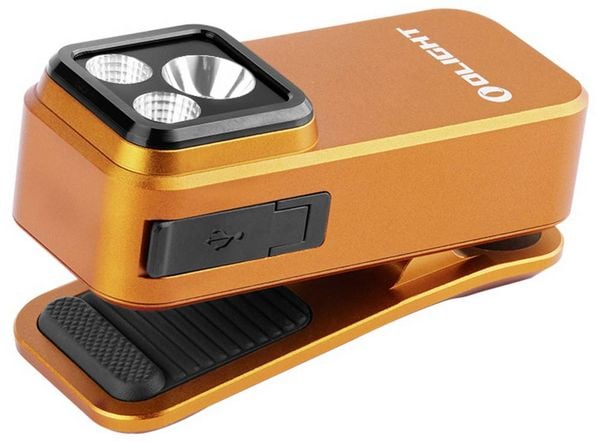Produktbild: OLight Oclip Pro (Orange) Mini-Taschenlampe mit G&uuml;rtelclip 500lm 53g