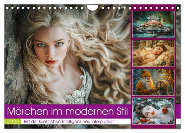 Produktbild: M&auml;rchen im modernen Stil (Wandkalender 2026 DIN A4 quer), CALVENDO Monatskalender