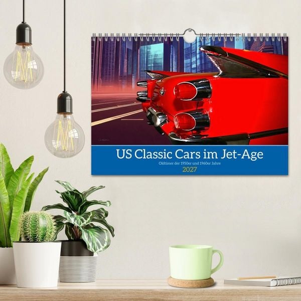 Produktbild: US Classic Cars im Jet-Age (Wandkalender 2027 DIN A4 quer), CALVENDO Monatskalender