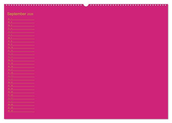 Produktbild: Bastel-Geburtstagskalender pink / Geburtstagskalender (Wandkalender 2026 DIN A2 quer), CALVENDO Monatskalender