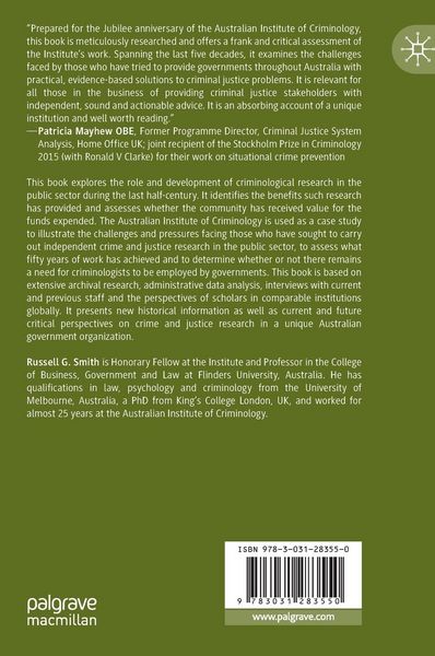 Produktbild: Public Sector Criminological Research