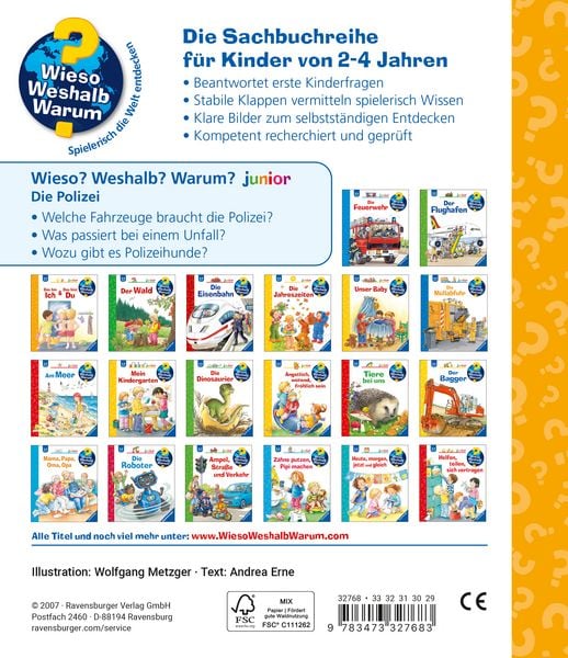 Produktbild: Die Polizei / Wieso? Weshalb? Warum? Junior Bd. 18